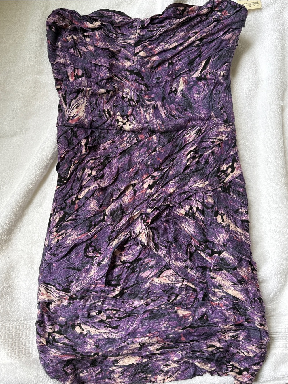 Y2K BodyCon Strapless Dress — Guess Size Large